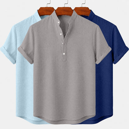 3-Pack Linen Popover Shirts