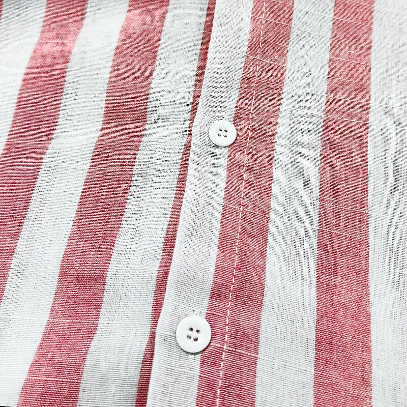 Men's Striped Cotton Linen Shirt - Soft & Breathable