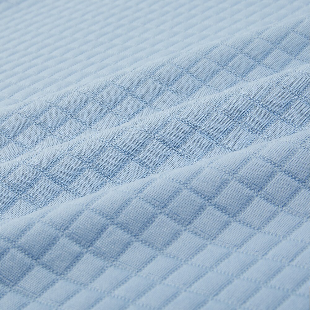 Quarter Zip Textured Waffle Polo