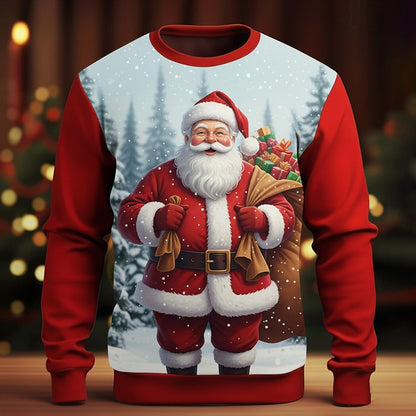 Men's Christmas Santa Relaxed Sweatshirt