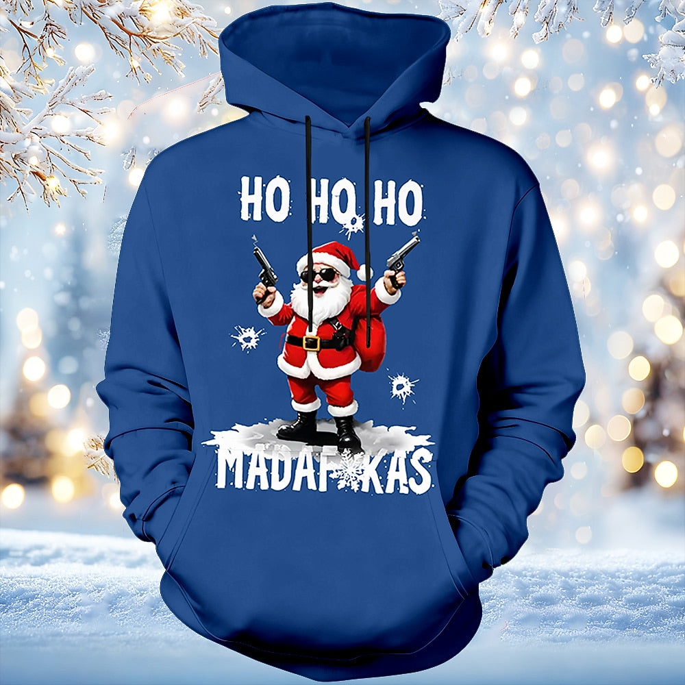 Christmas Santa Vintage Novelty Hoodie