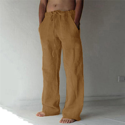 Daily Linen Pants - Elastic Waist, Casual Holiday & Vacation Wear