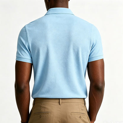 100% Cotton Bee Embroidered Pique Knit Polo
