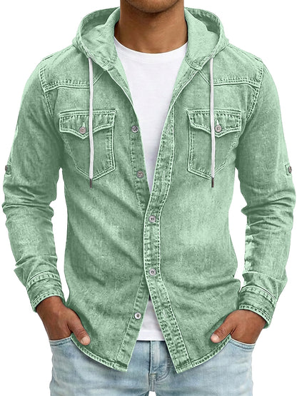 Classic Broken-In Cotton Denim Work Shirt