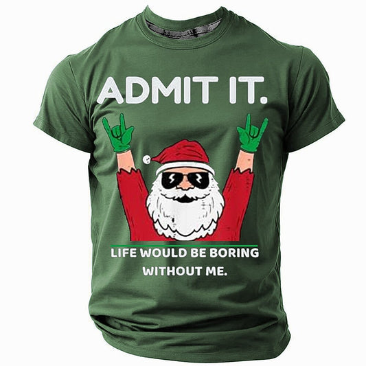 Men's Fun-Loving Santa Claus Christmas T-Shirt