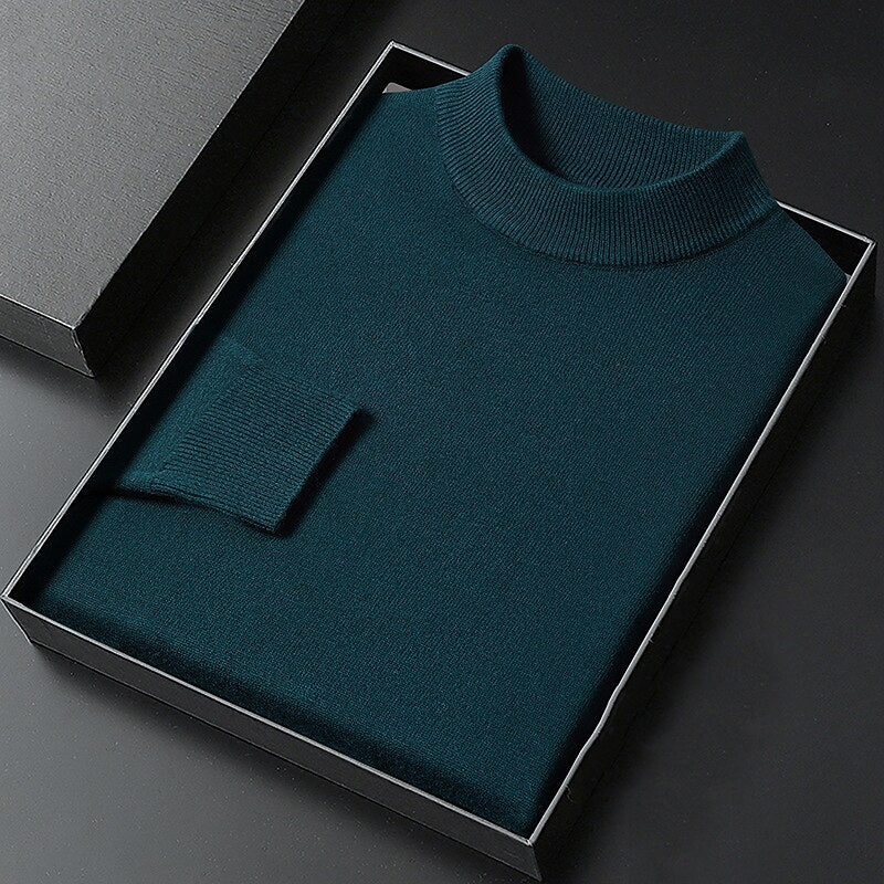 Classic Mock Neck Knit Sweater - Timeless Style & Everyday Comfort