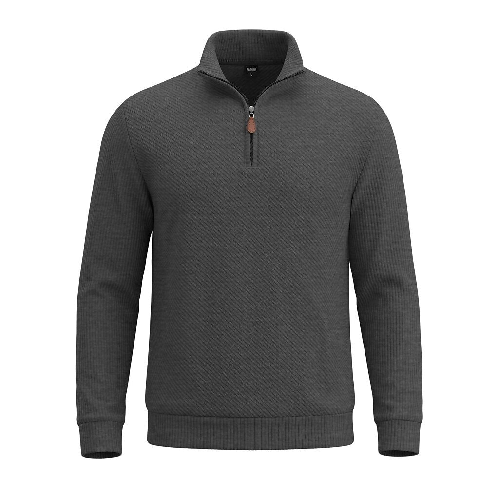 Jacquard Comfort Quarter Zip Sweatshirt