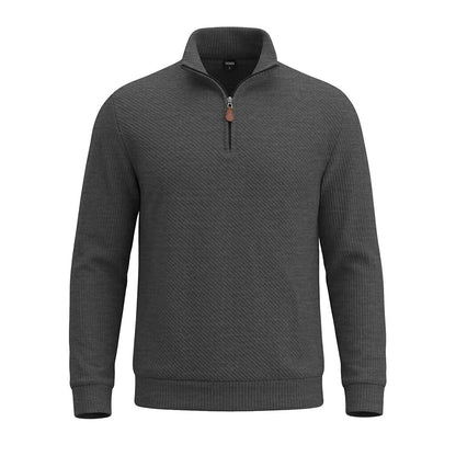 Jacquard Comfort Quarter Zip Sweatshirt