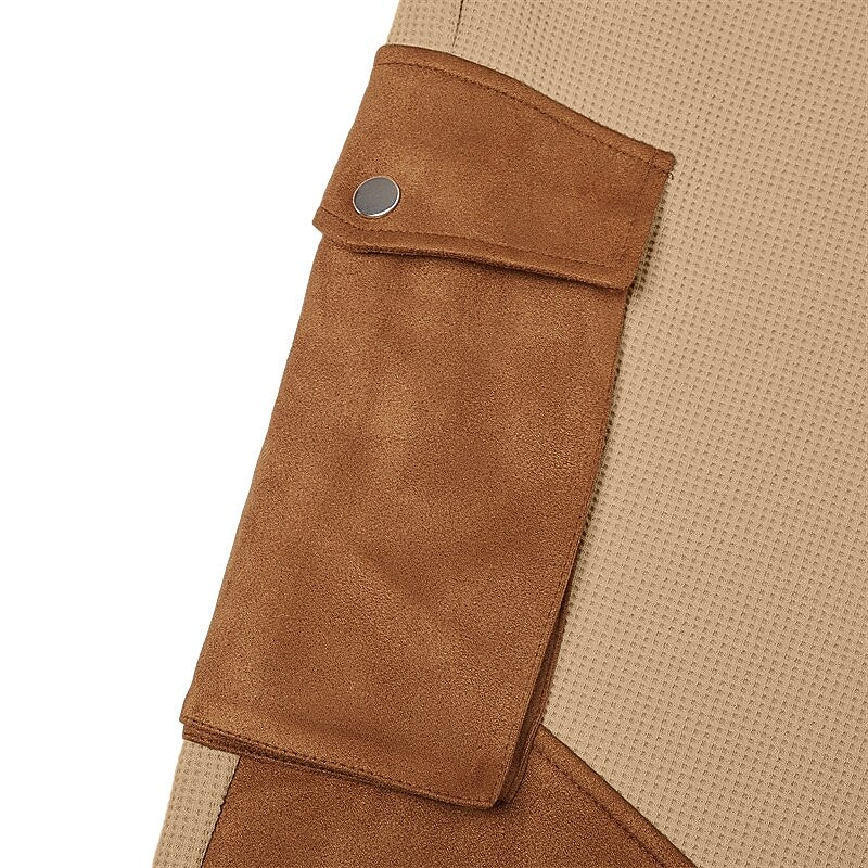 Colorblock Waffle Cargo Pants