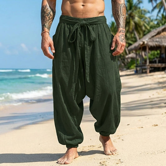 Lightweight Cotton-Linen Pants - Breathable Beach & Daily Wear