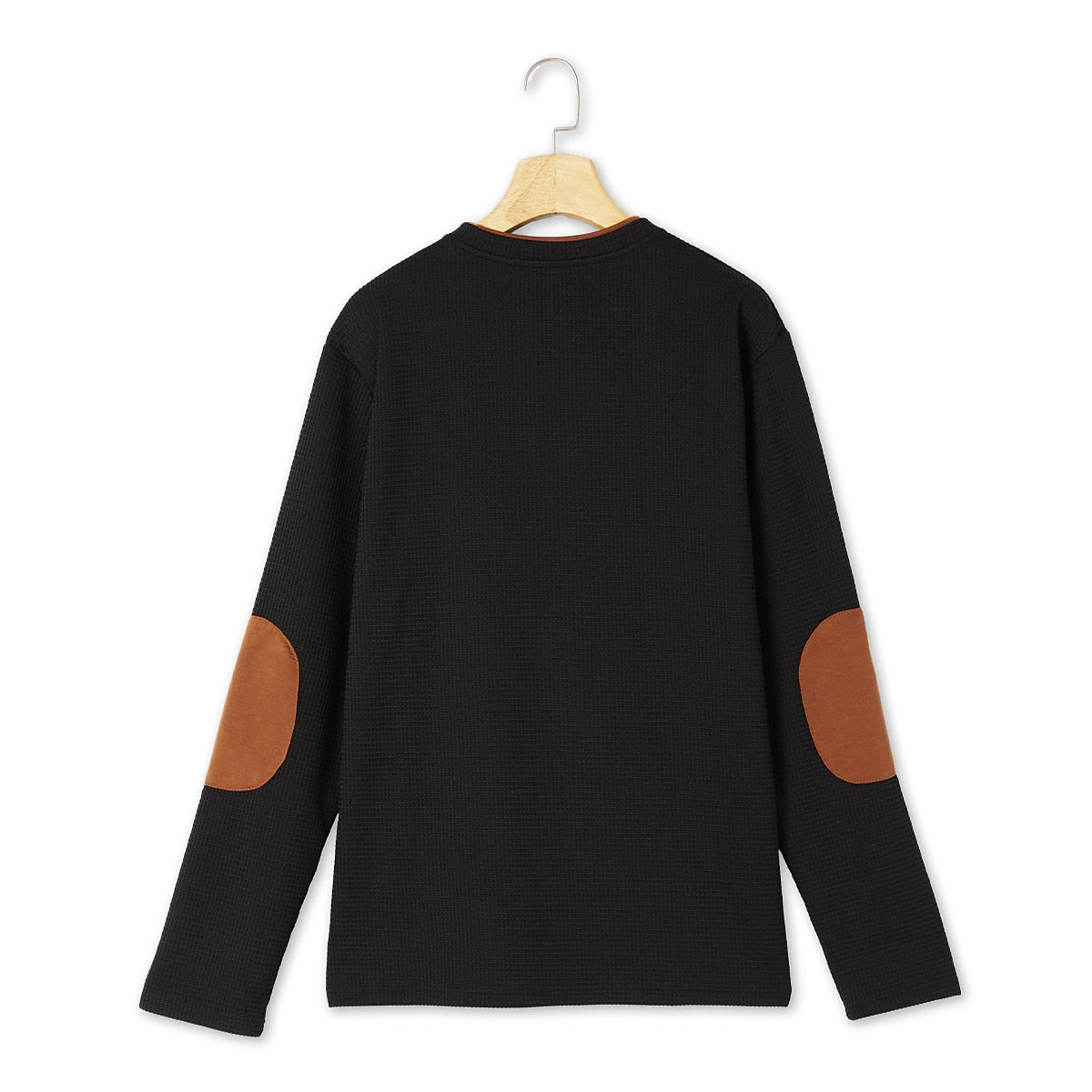 Colorblock V-neck Waffle Henley Shirts