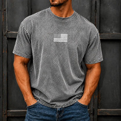 Broken-In 100% Cotton US Flag T-shirt