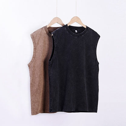 Men‘s Cotton Tank Top -Classic Crew Neck Summer Tee
