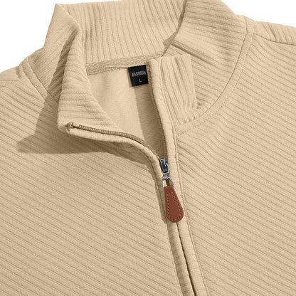 Jacquard Comfort Quarter Zip Sweatshirt