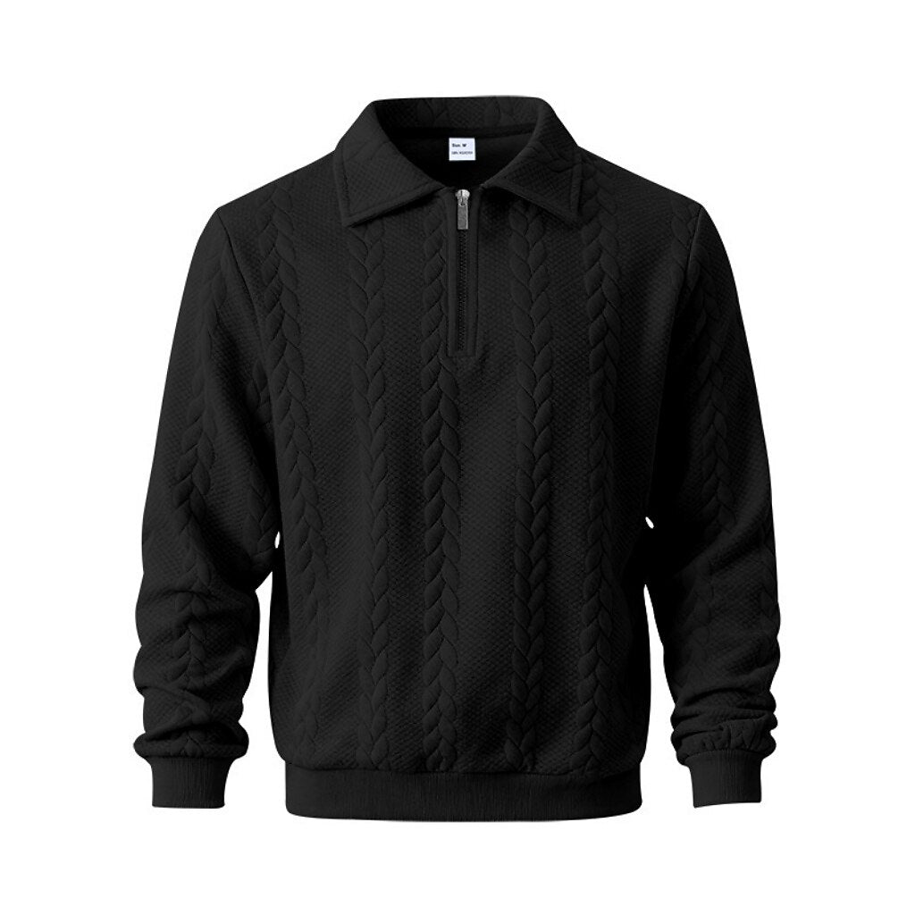 Comfort Jacquard Quarter Zip Polo