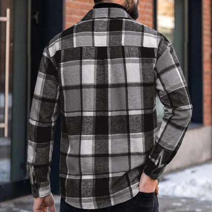 Classic Plaid Button Up Flannel Shirt