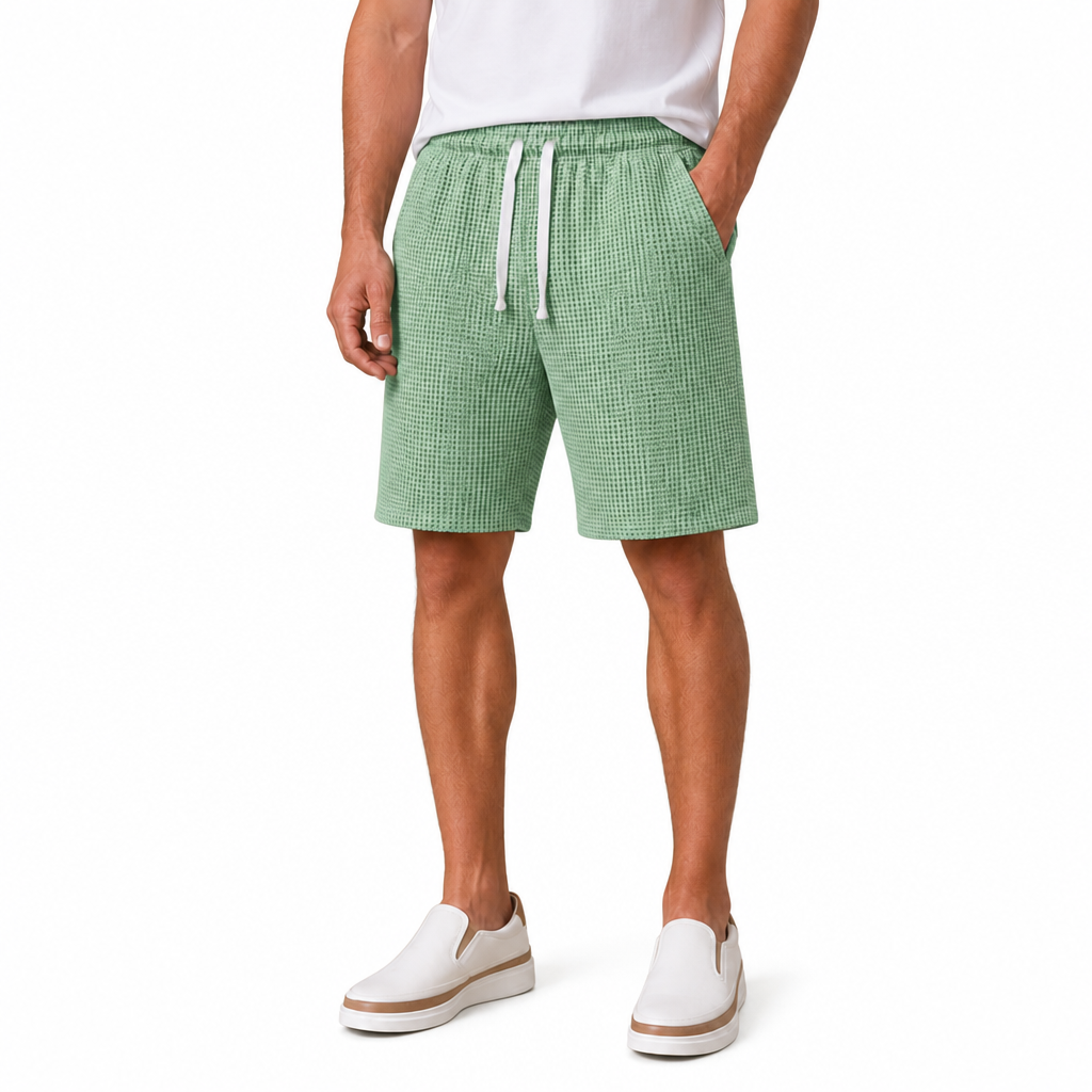 Lightweight Waffle Shorts-Comfortable Summer Wear
