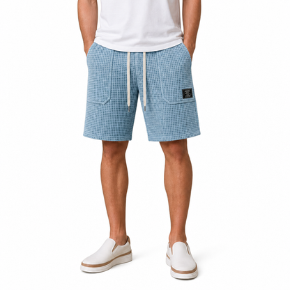 Men's Cargo Pocketed Waffle Shorts