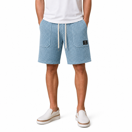 Men's Cargo Pocketed Waffle Shorts