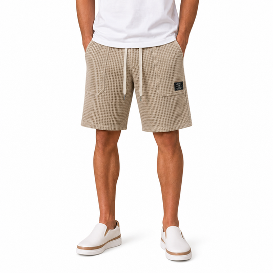 Men's Waffle Shorts With Pockets