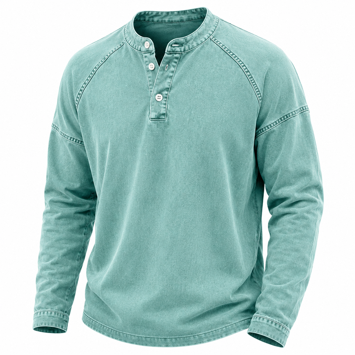 Vintage 100% Cotton Henley Shirt