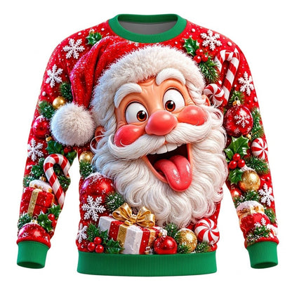 Men's Santa Claus Festive Holiday Sweatshirt