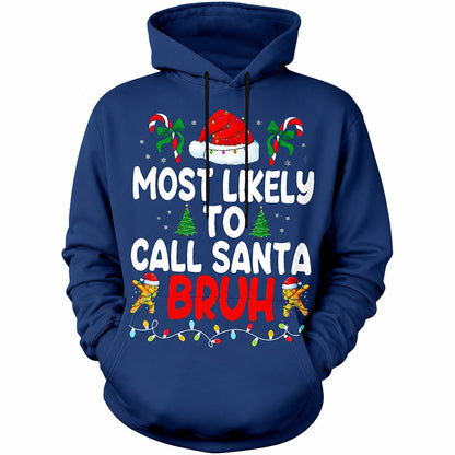 Christmas Santa Festive Holiday Graphic Hoodie