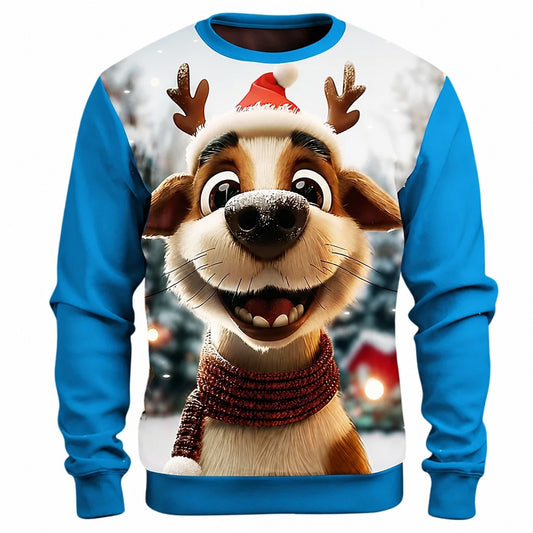 Christmas Cartoon Festive Party Crewneck Sweatshirt