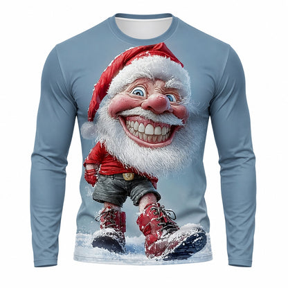 Men's Funny Santa Christmas Long Sleeve T-Shirt