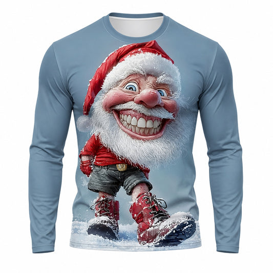 Men's Funny Santa Christmas Long Sleeve T-Shirt