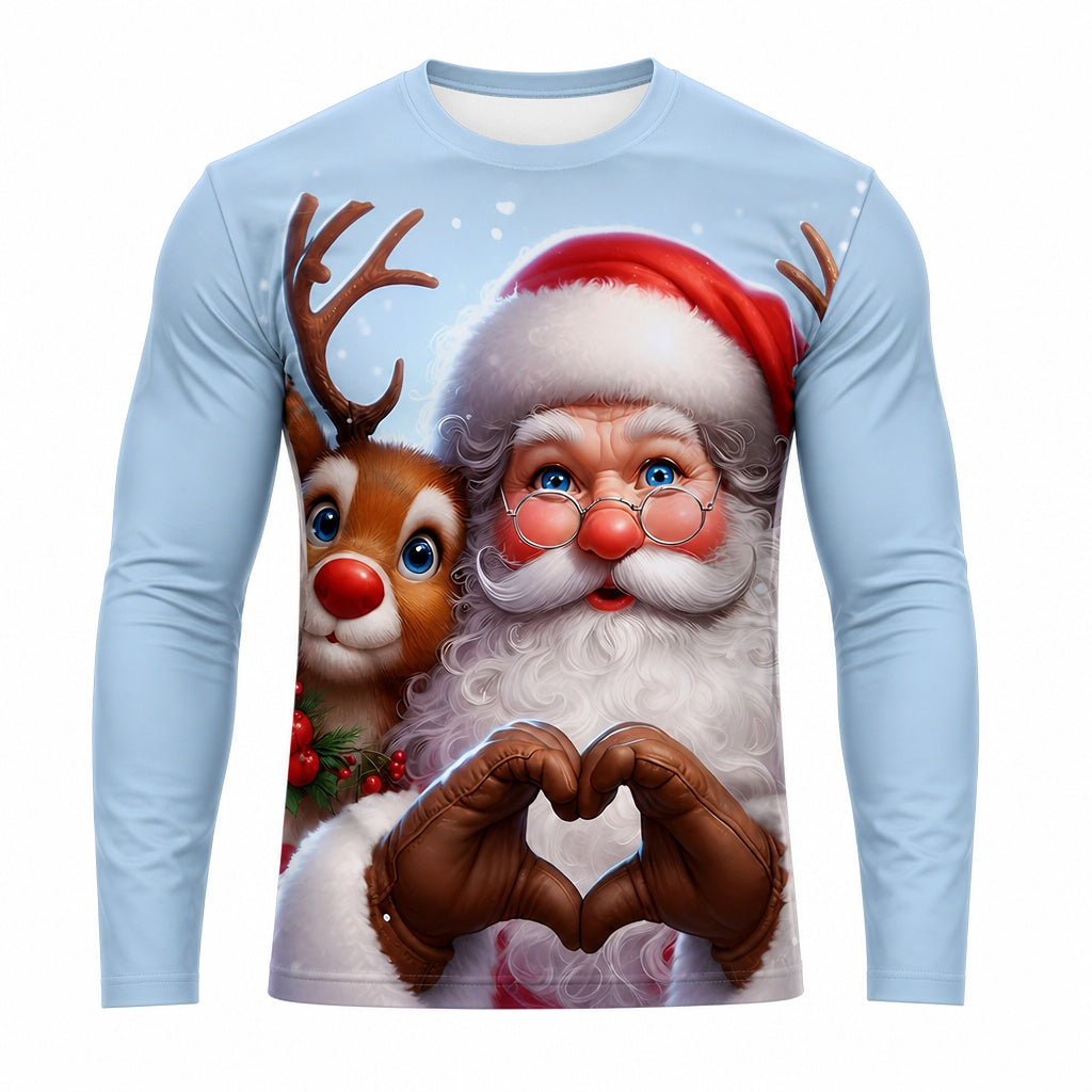 Men's Funny Santa Christmas Long Sleeve T-Shirt