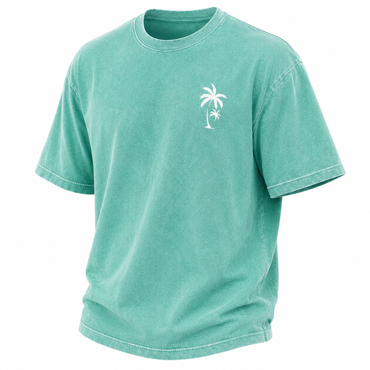 Palm Tree Washed Cotton Graphic Tee