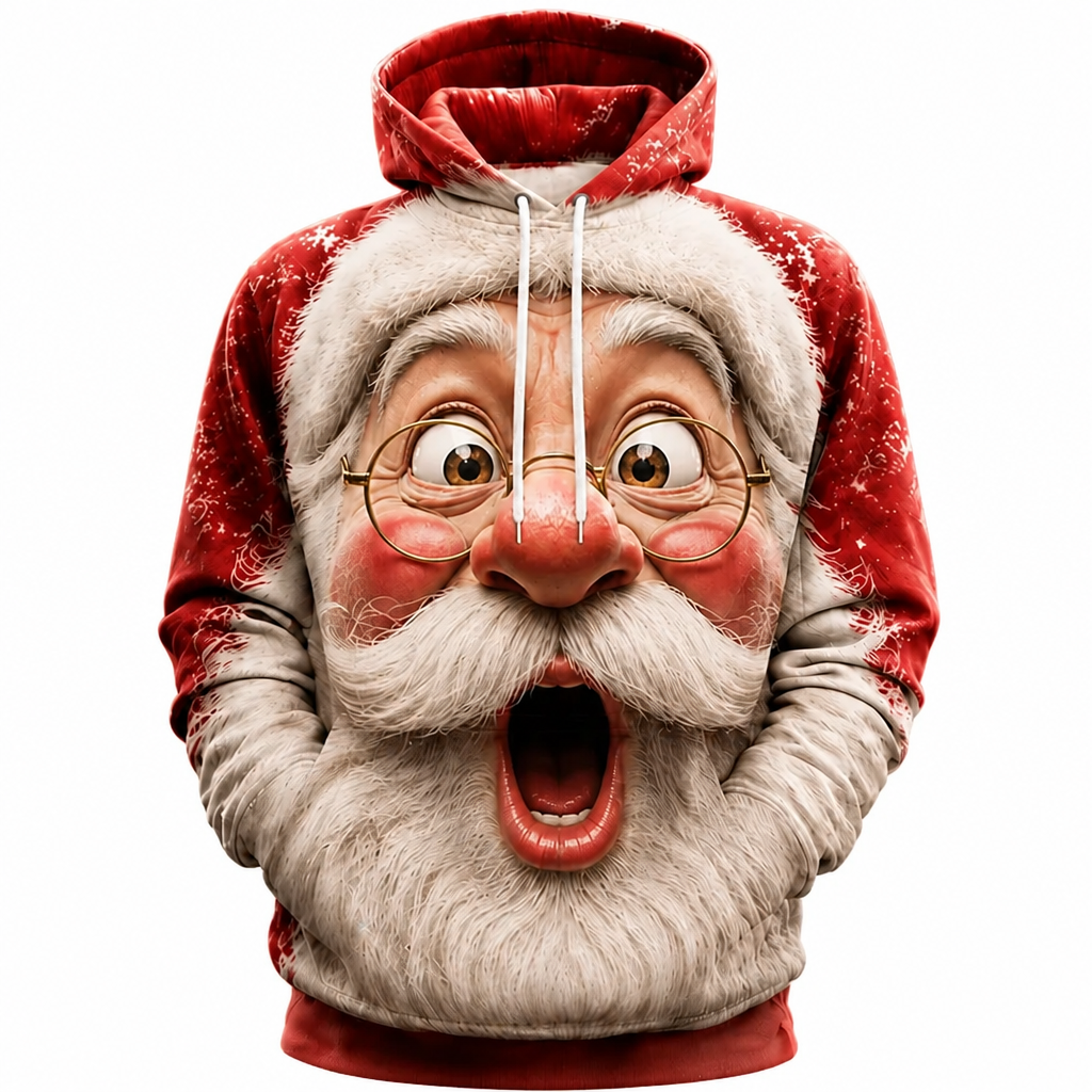 Santa Christmas Designer Street Hoodie