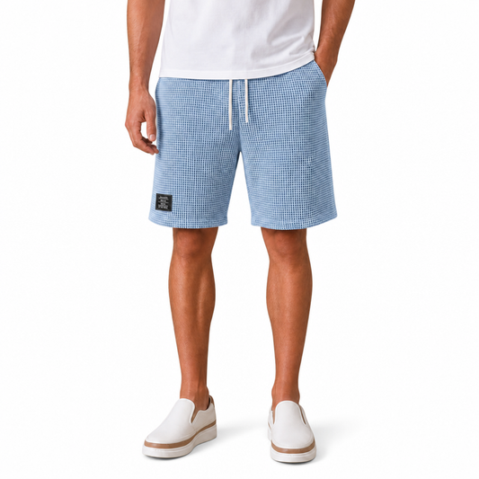 Men's Waffle Shorts With Elastic Waist