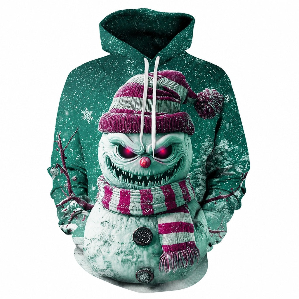 Dark Snowman Christmas Gothic Hoodie