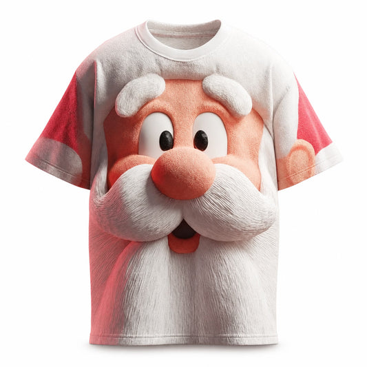 Playful Santa Christmas Cartoon Tee