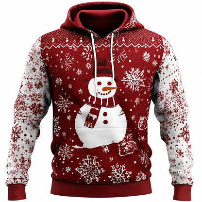 Santa Snowman Christmas Holiday Hoodie