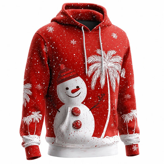 Santa Snowman Christmas Holiday Hoodie