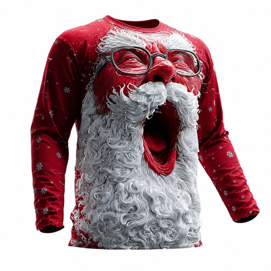 Men's Santa Christmas 3D Long Sleeve T-Shirt