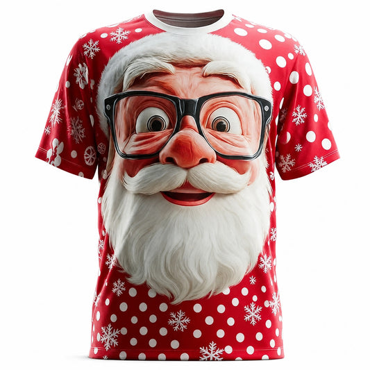 Cheerful Santa Christmas Cartoon Tee