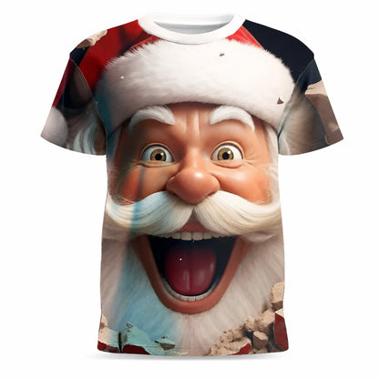 Funny Cartoon Santa Christmas Tee