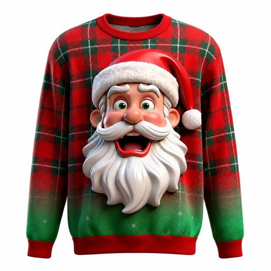Christmas Santa Festive Funny Printed Sweatshirt