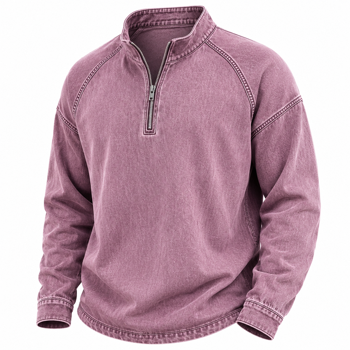 Washed Cotton Henley Shirt