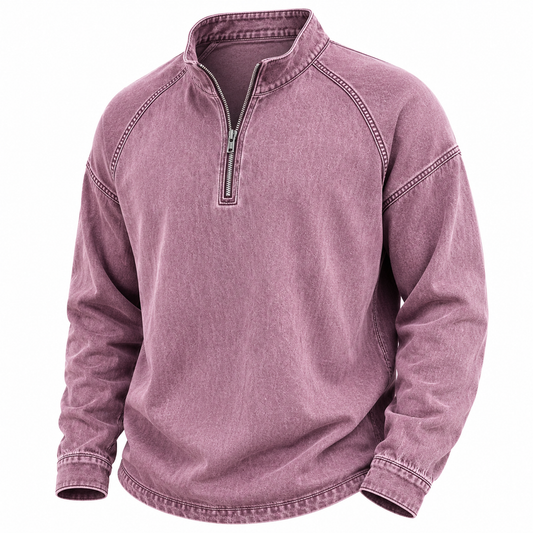 Washed Cotton Henley Shirt