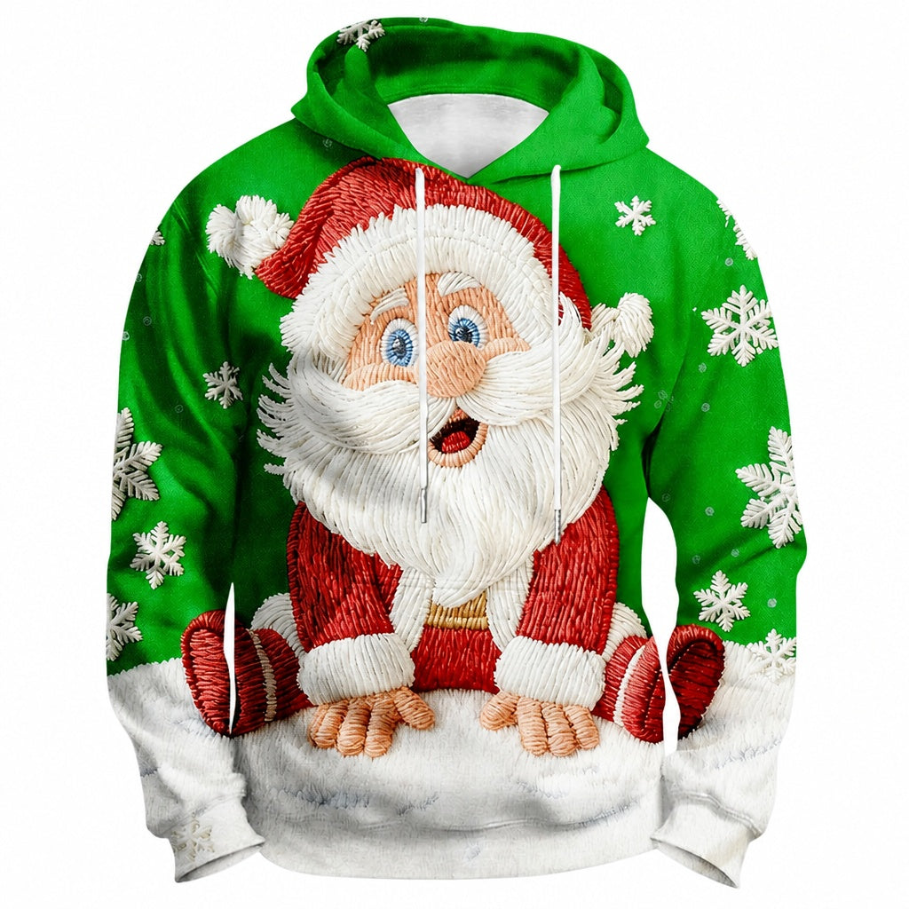 Christmas Santa Festive Holiday Colorful Hoodie