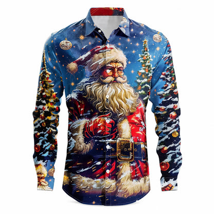 Christmas Santa Casual Party Button Shirt