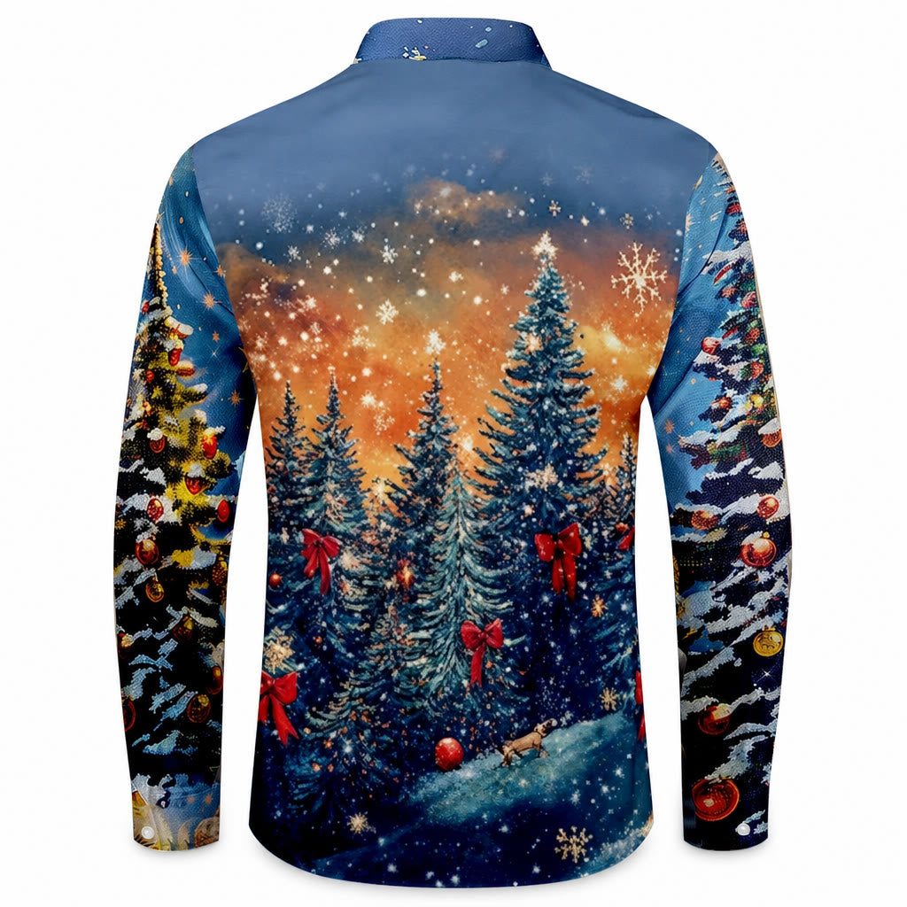 Christmas Santa Casual Party Button Shirt