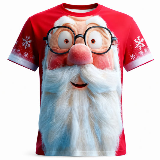 Men's Santa Christmas Artistic Graphic T-Shirt
