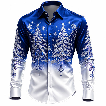 Christmas Tree Casual Button Down Shirt