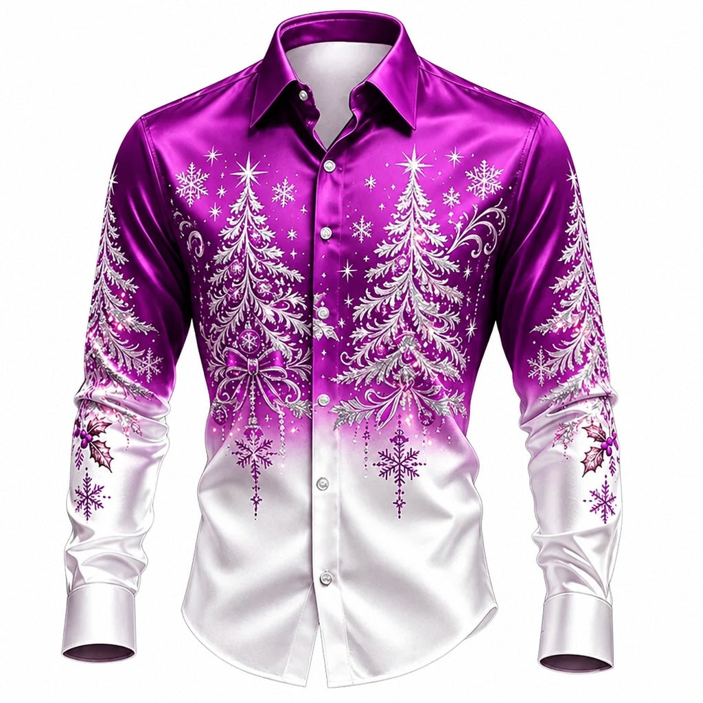 Christmas Tree Casual Button Down Shirt